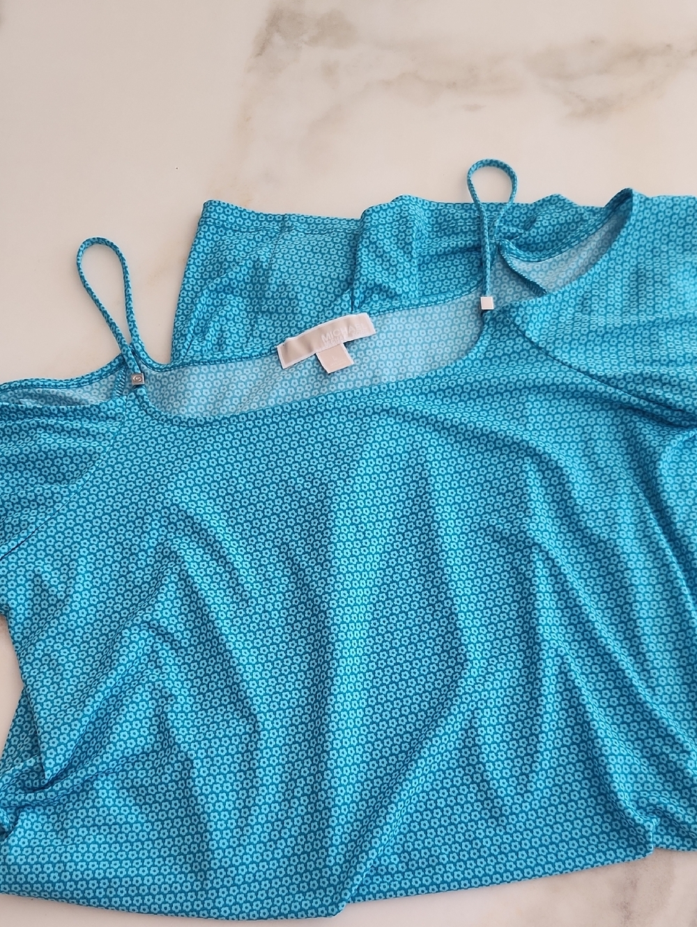 Michael Kors Blue Geometric Swim Coverup